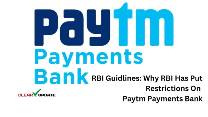 Paytm Payments Bank RBI Guidlines