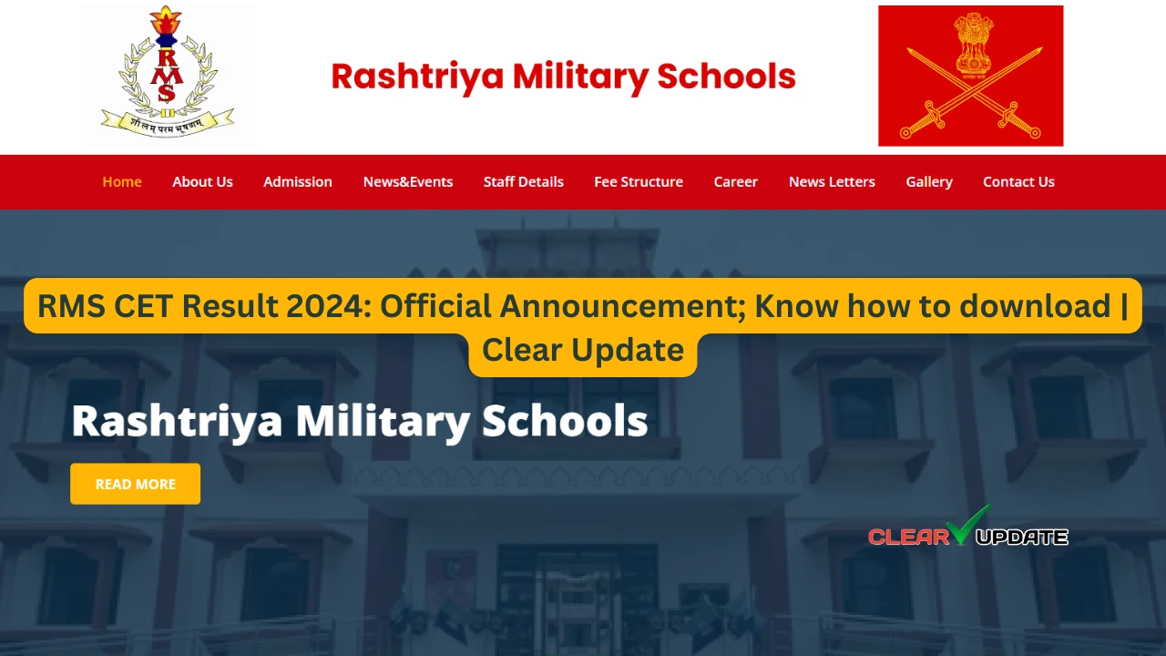 RMS CET Result 2024 Official Announcement How to Download